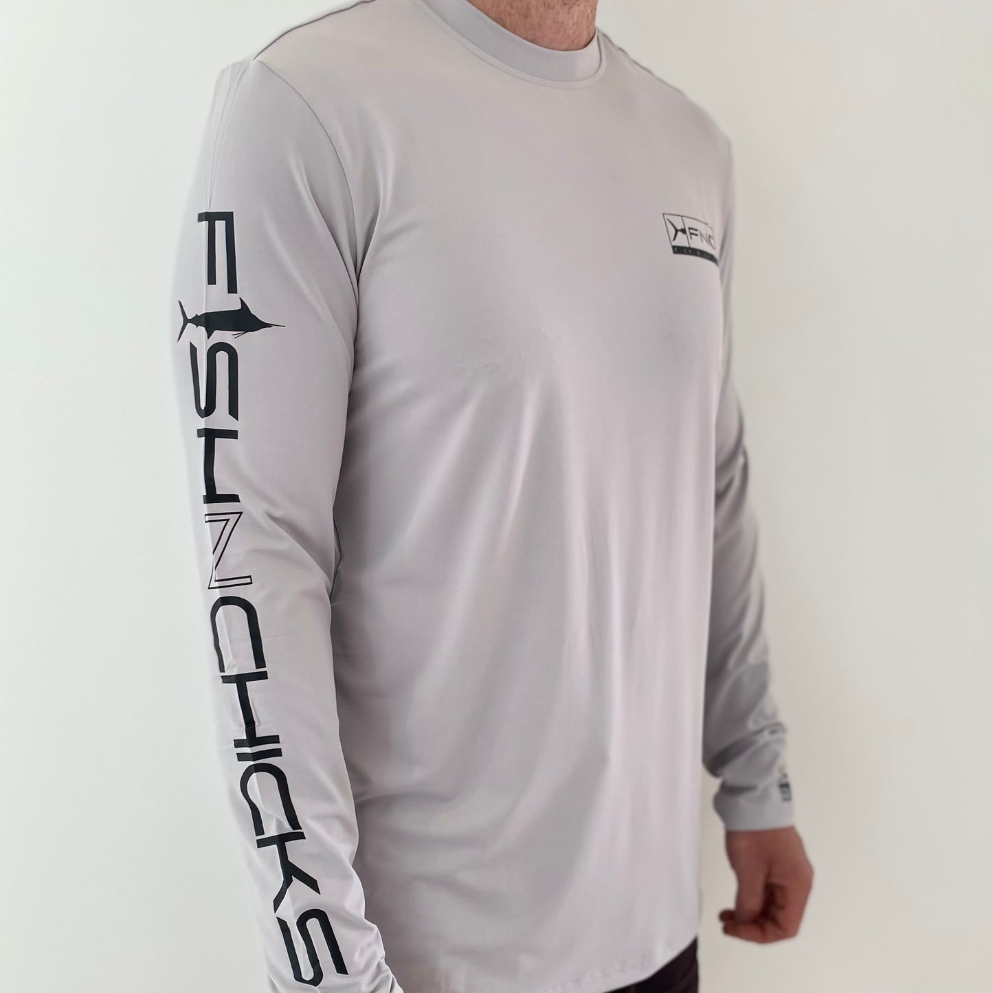 UPF 50+ MENS BAYSIDE FISHING SHIRT - MACKEREL GREY