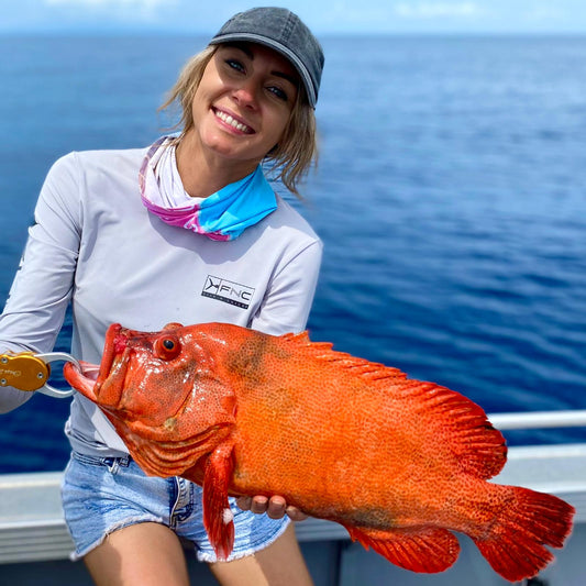 UPF 50+ WOMENS BAYSIDE FISHING SHIRT -  MACKEREL GREY