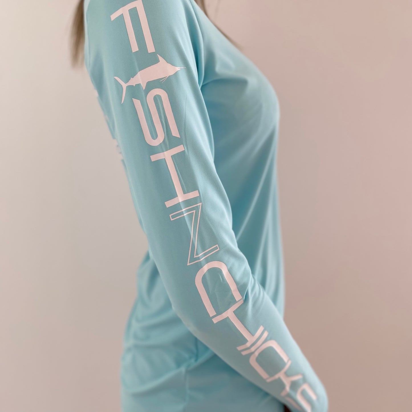 UPF 50+ WOMENS BAYSIDE FISHING SHIRT - TUSKY BLUE