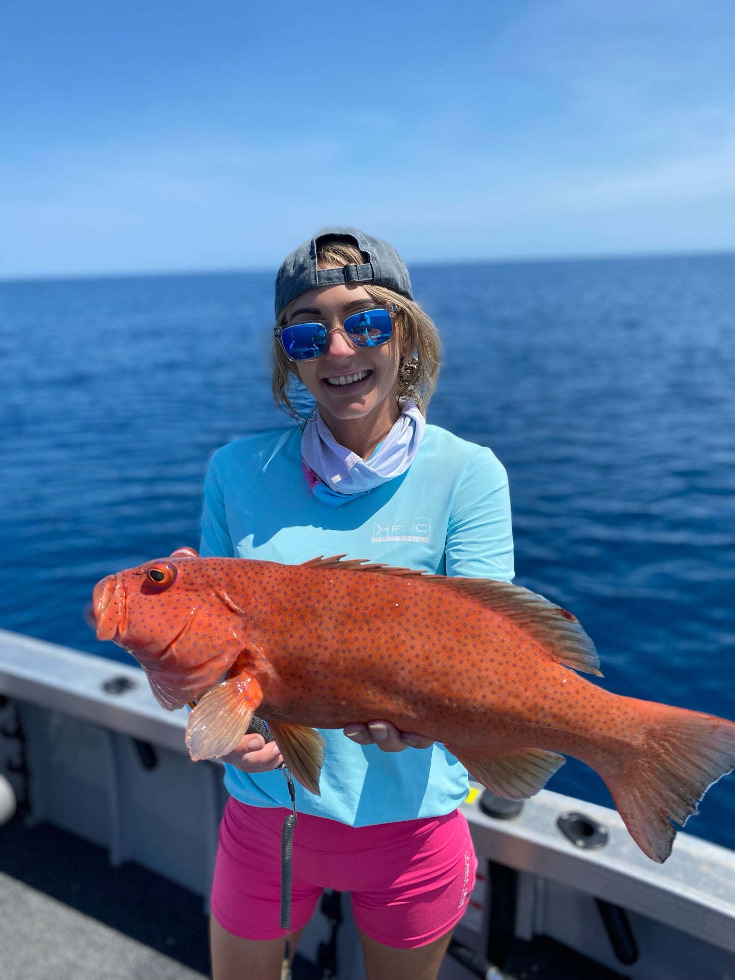 UPF 50+ WOMENS BAYSIDE FISHING SHIRT - TUSKY BLUE